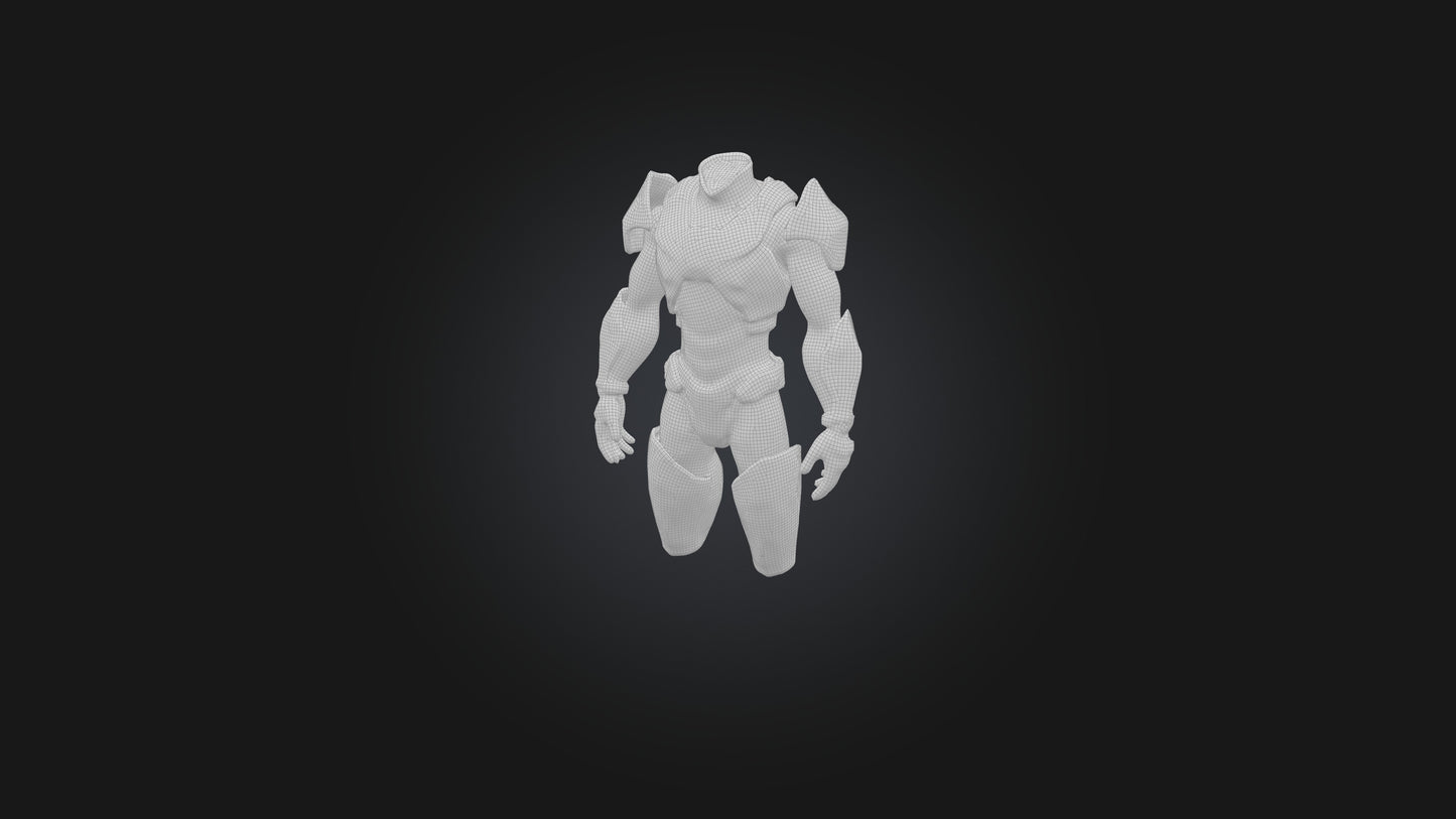 3D model Body Armor VR / AR / low-poly
