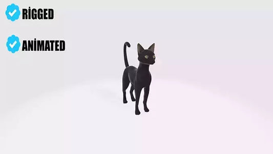 Bombay Cat Model Rigged and Animated 3D model animated rigged