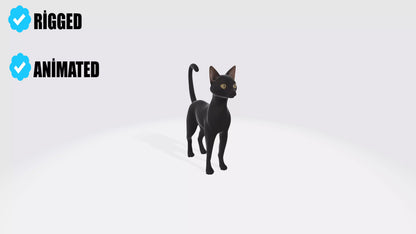 Bombay Cat Model Rigged and Animated 3D model animated rigged
