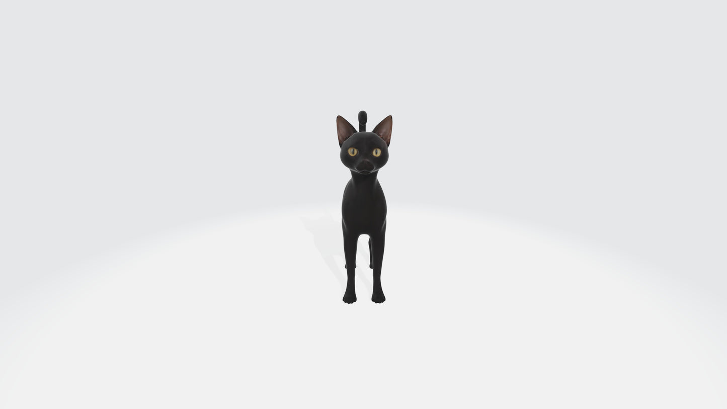 Bombay Cat Model Rigged and Animated 3D model animated rigged