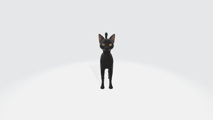 Bombay Cat Model Rigged and Animated 3D model animated rigged