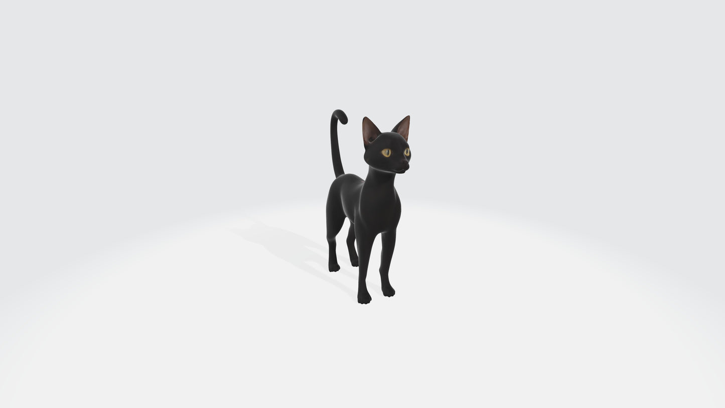Bombay Cat Model Rigged and Animated 3D model animated rigged
