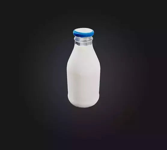 3D model Bottle Milk  VR / AR / low-poly