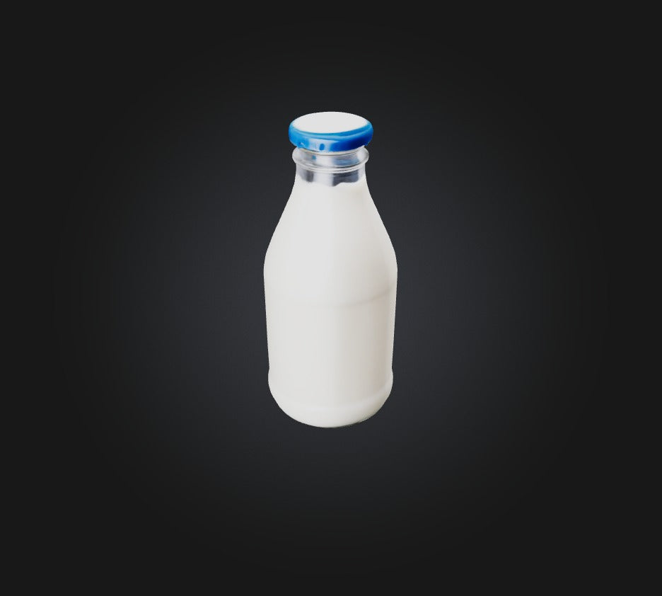 3D model Bottle Milk  VR / AR / low-poly