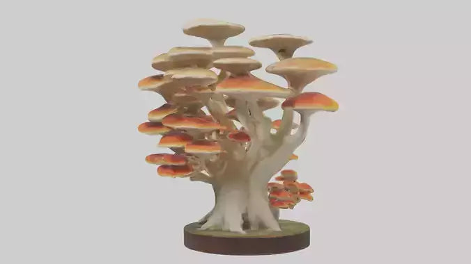 3D model Branching Fungi Sculpture model VR / AR / low-poly