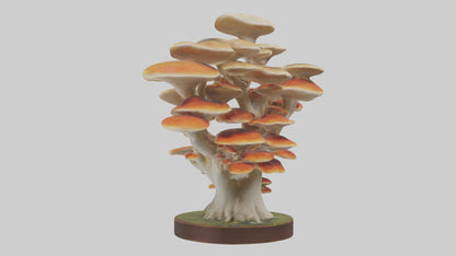 3D model Branching Fungi Sculpture model VR / AR / low-poly