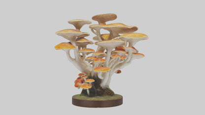 3D model Branching Fungi Sculpture model VR / AR / low-poly