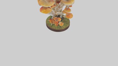 3D model Branching Fungi Sculpture model VR / AR / low-poly