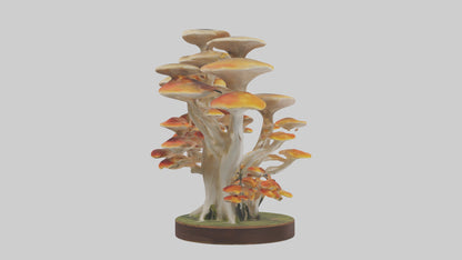 3D model Branching Fungi Sculpture model VR / AR / low-poly