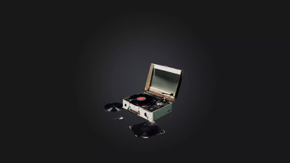 3D model Broken Record Player VR / AR / low-poly