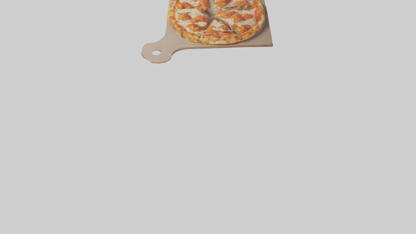 3D model Buffalo chicken pizza model VR / AR / low-poly