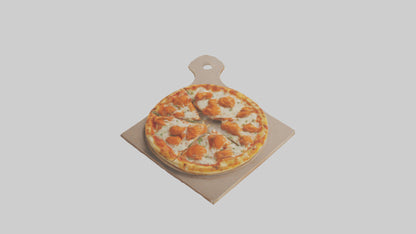 3D model Buffalo chicken pizza model VR / AR / low-poly