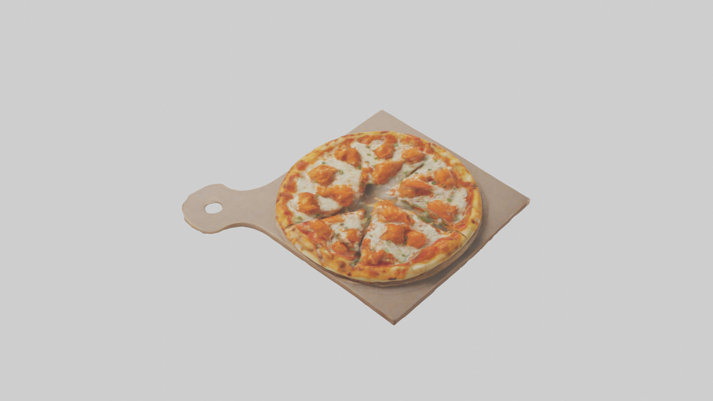 3D model Buffalo chicken pizza model VR / AR / low-poly