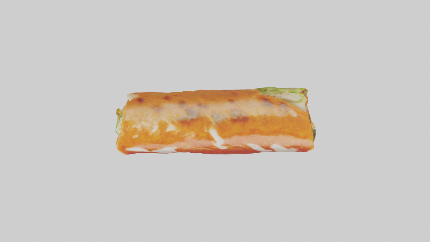 Buffalo chicken wrap model VR / AR / low-poly