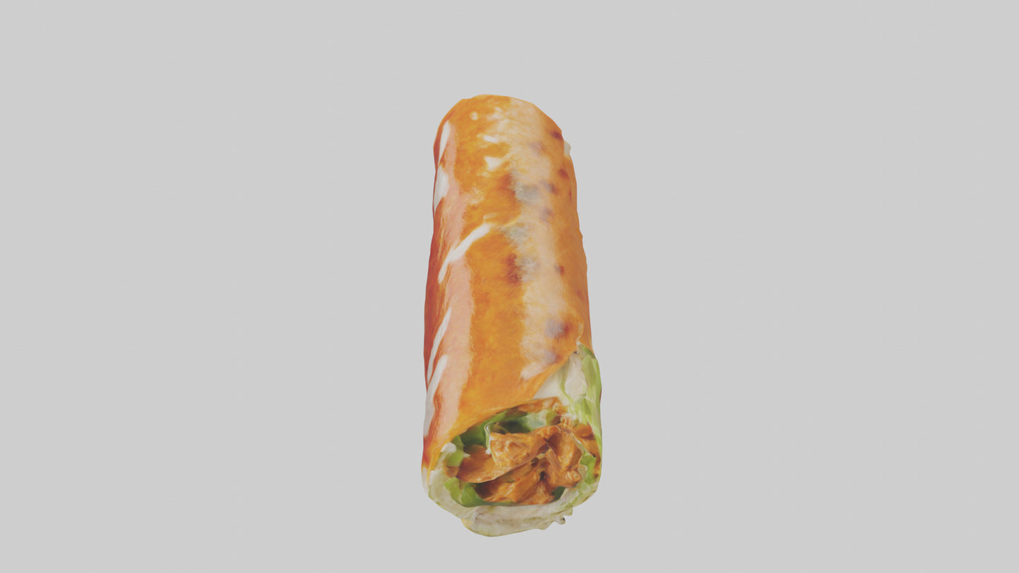 Buffalo chicken wrap model VR / AR / low-poly
