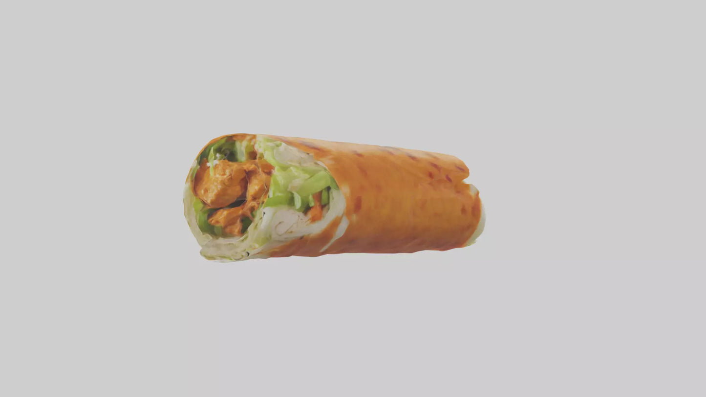 Buffalo chicken wrap model VR / AR / low-poly