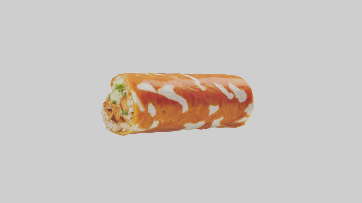 Buffalo chicken wrap model VR / AR / low-poly