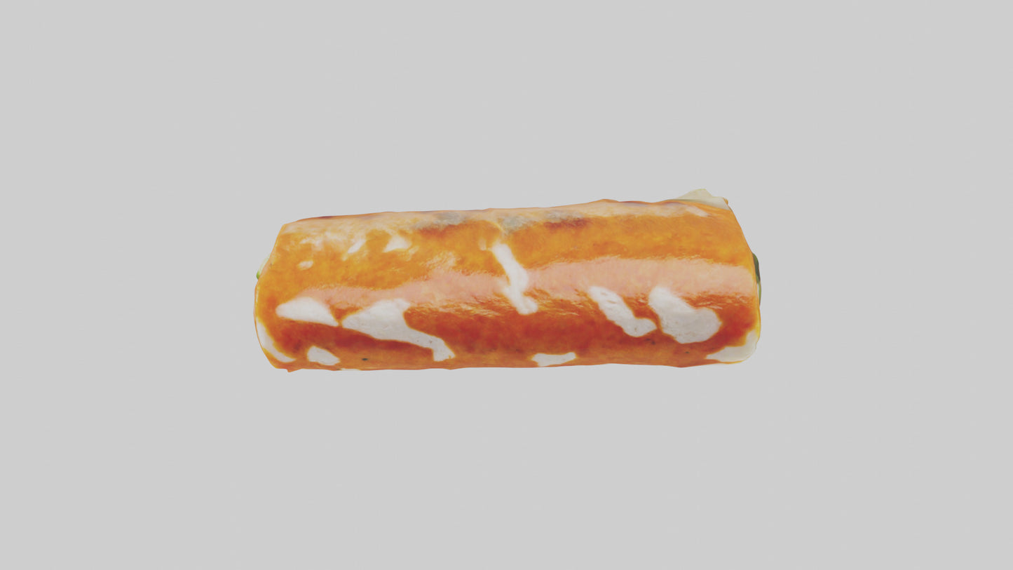Buffalo chicken wrap model VR / AR / low-poly
