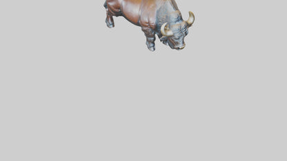 3D model Buffalo statue model VR / AR / low-poly
