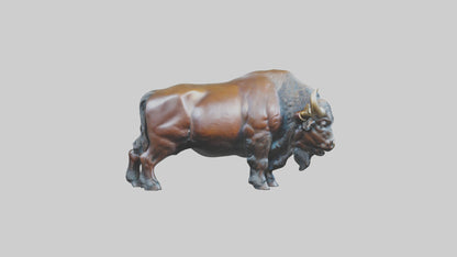 3D model Buffalo statue model VR / AR / low-poly