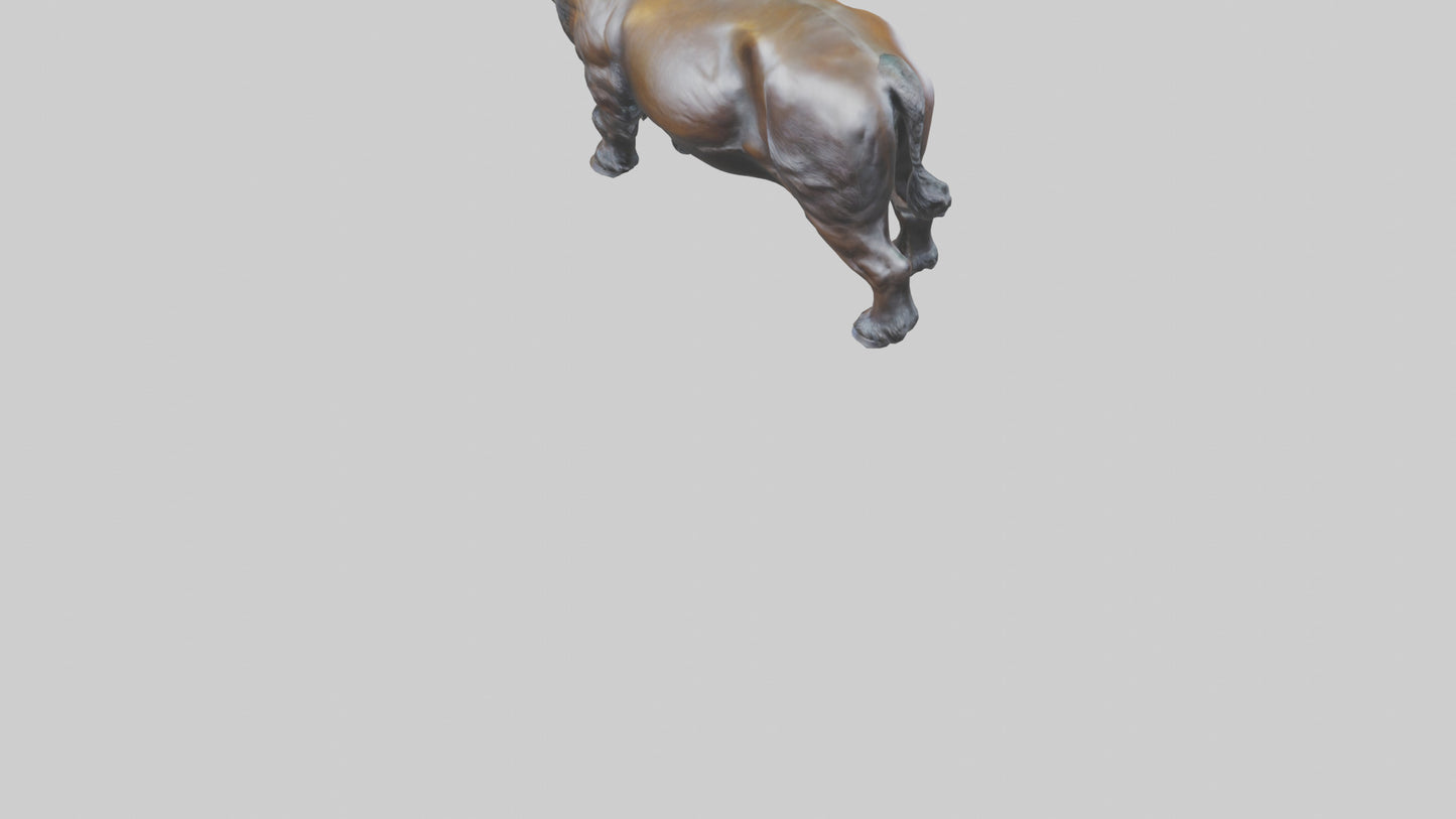 3D model Buffalo statue model VR / AR / low-poly