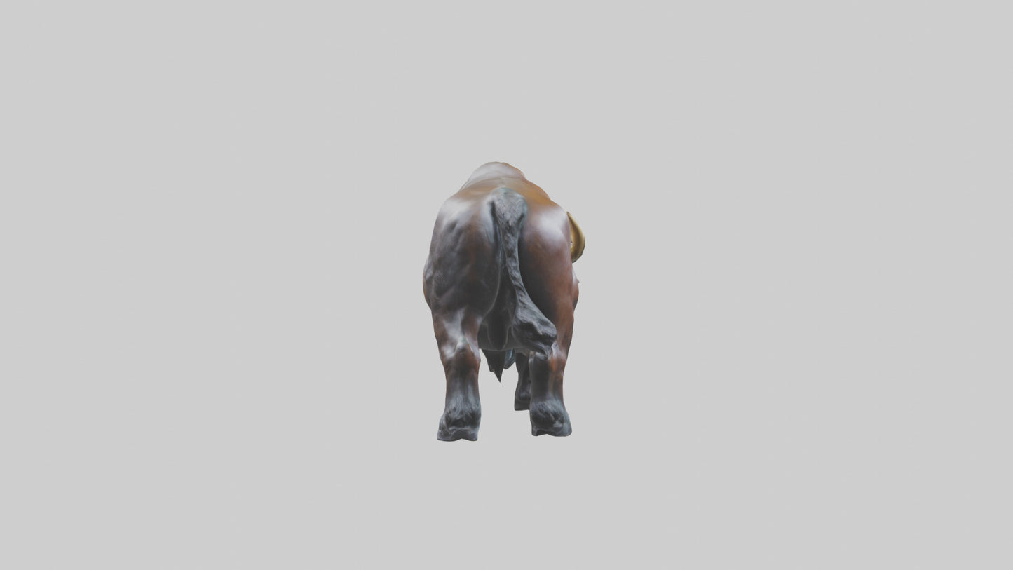 3D model Buffalo statue model VR / AR / low-poly