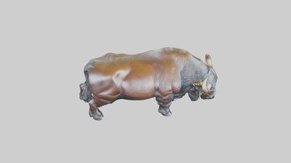3D model Buffalo statue model VR / AR / low-poly