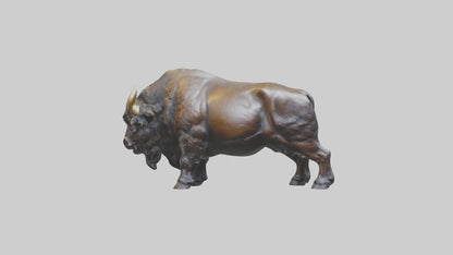 3D model Buffalo statue model VR / AR / low-poly