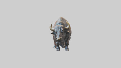 3D model Buffalo statue model VR / AR / low-poly