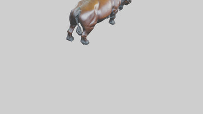 3D model Buffalo statue model VR / AR / low-poly