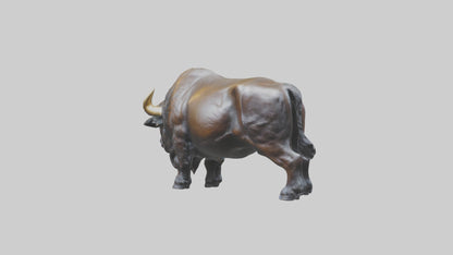 3D model Buffalo statue model VR / AR / low-poly