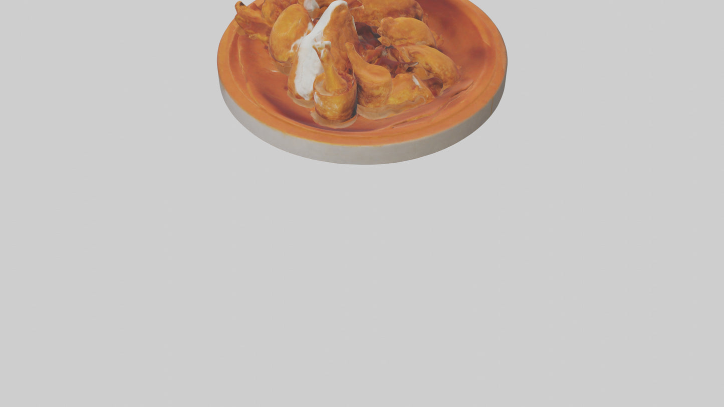 3D model Buffalo wings model VR / AR / low-poly