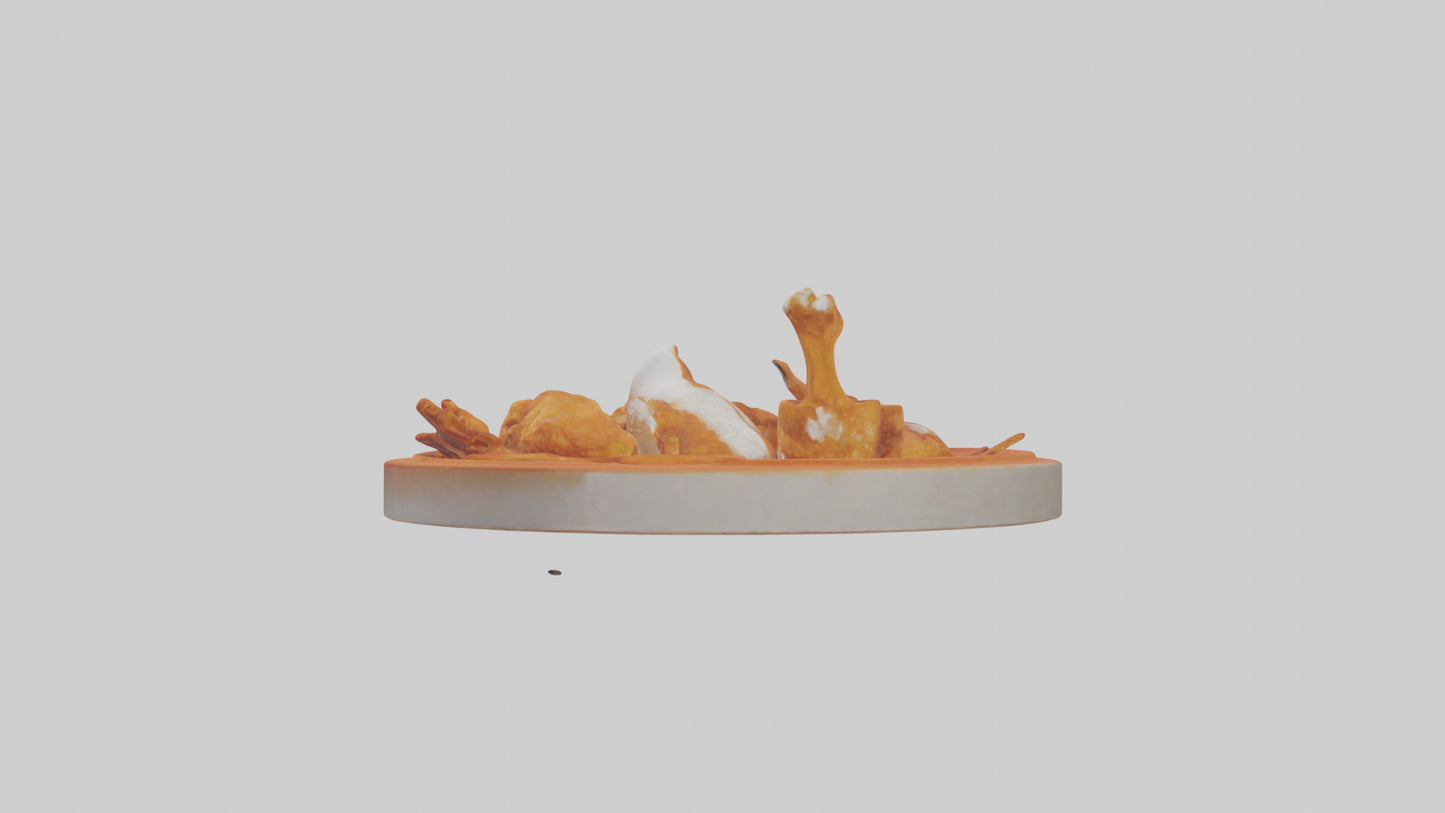 3D model Buffalo wings model VR / AR / low-poly