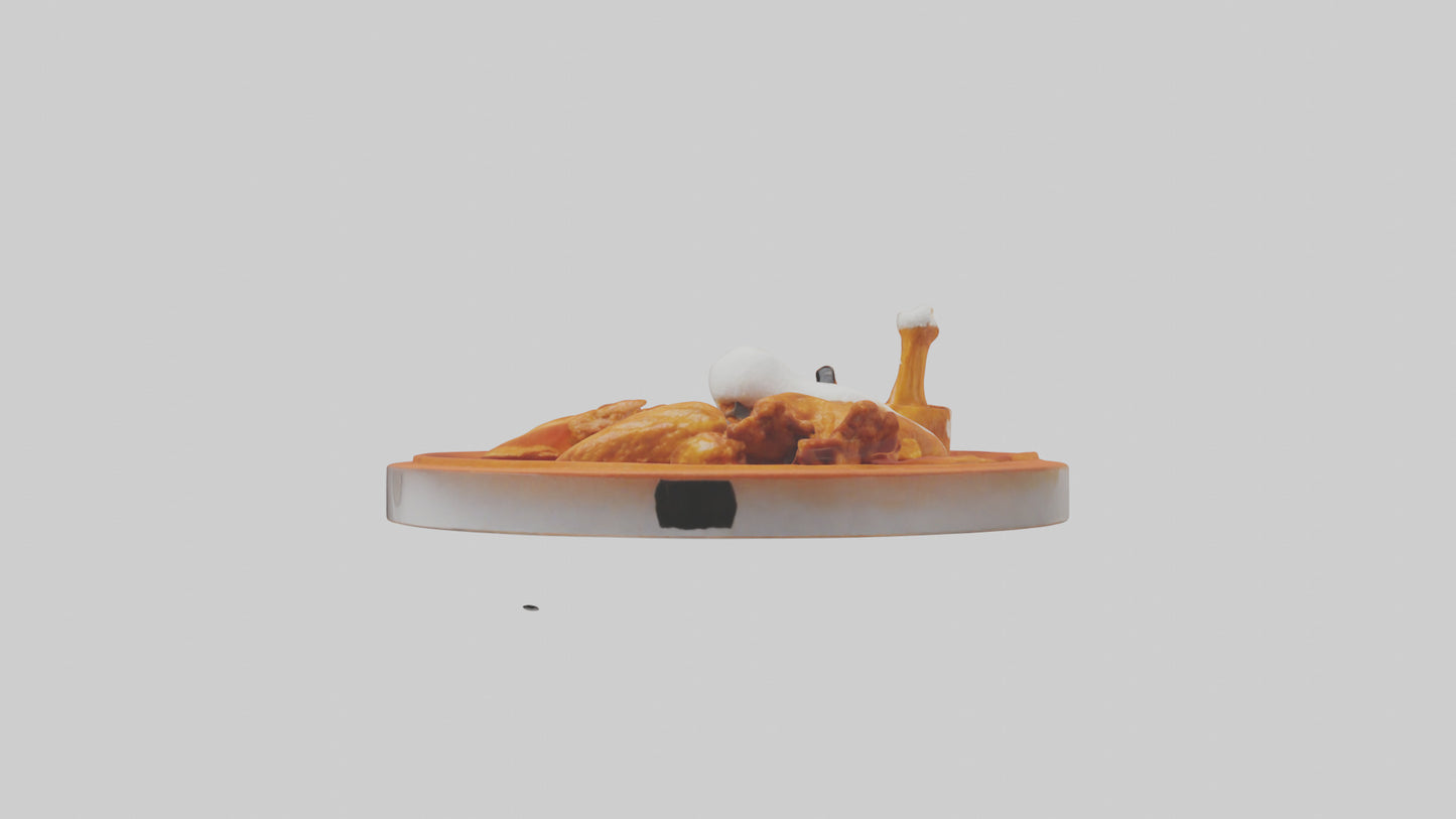 3D model Buffalo wings model VR / AR / low-poly