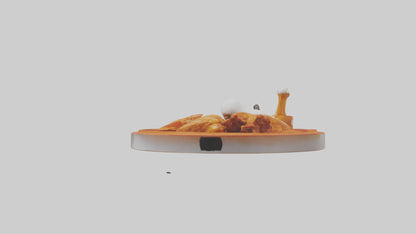 3D model Buffalo wings model VR / AR / low-poly