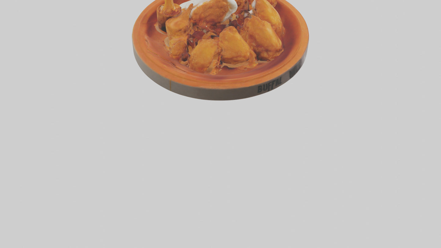 3D model Buffalo wings model VR / AR / low-poly