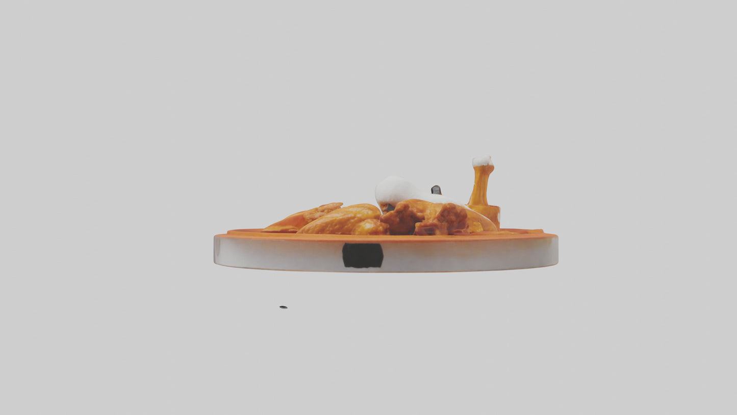 3D model Buffalo wings model VR / AR / low-poly
