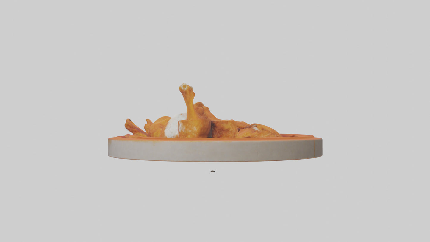 3D model Buffalo wings model VR / AR / low-poly