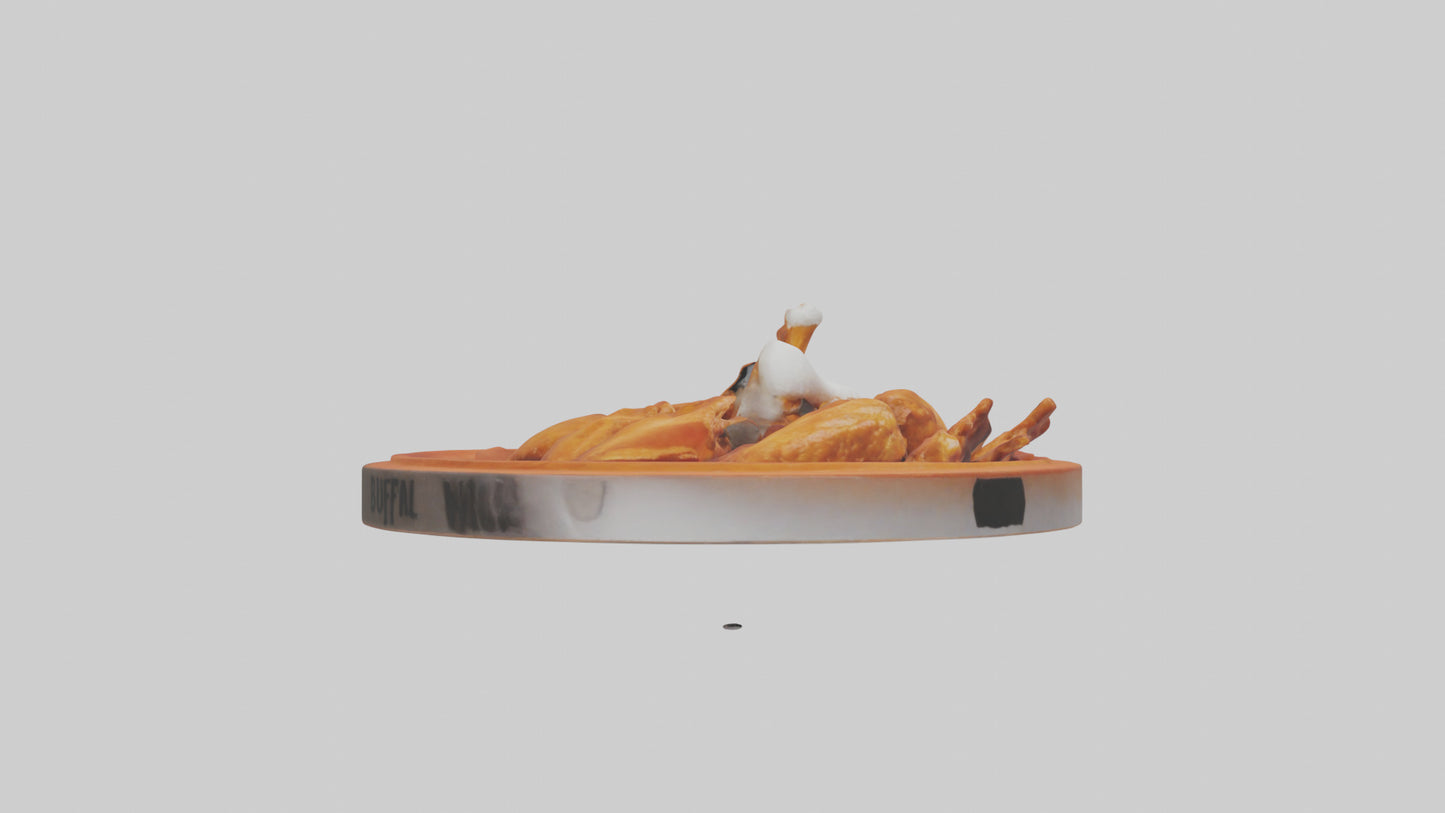 3D model Buffalo wings model VR / AR / low-poly