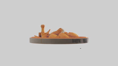 3D model Buffalo wings model VR / AR / low-poly