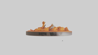 3D model Buffalo wings model VR / AR / low-poly