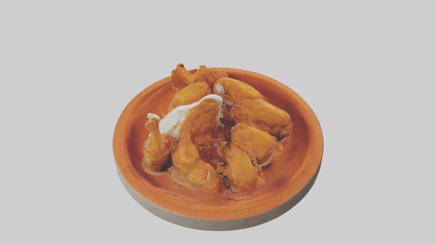 3D model Buffalo wings model VR / AR / low-poly