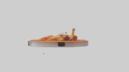 3D model Buffalo wings model VR / AR / low-poly