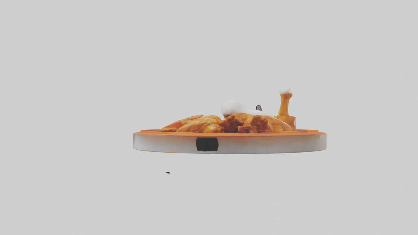 3D model Buffalo wings model VR / AR / low-poly