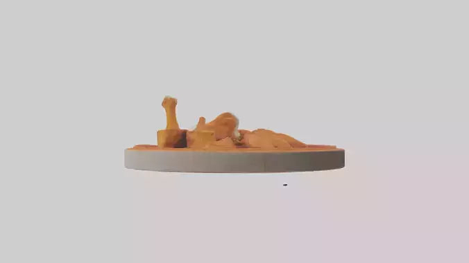 3D model Buffalo wings model VR / AR / low-poly
