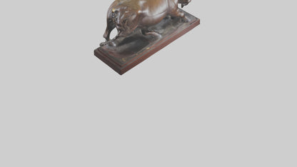 3D model Bull statue model VR / AR / low-poly