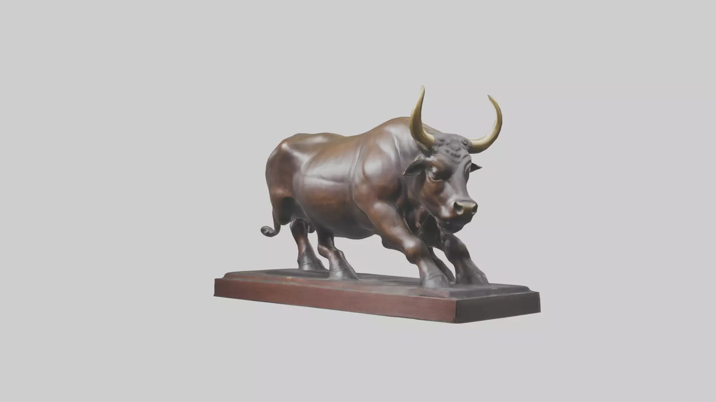 3D model Bull statue model VR / AR / low-poly