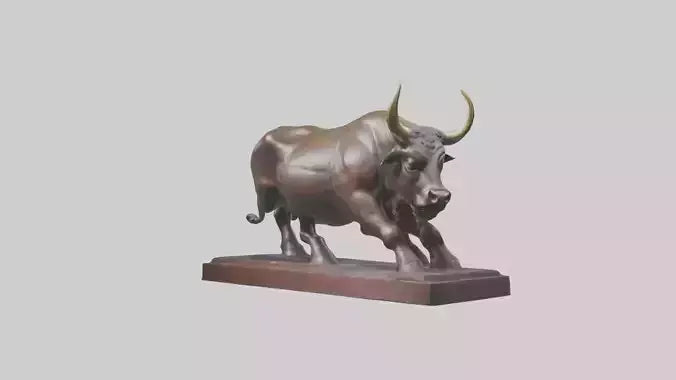 3D model Bull statue model VR / AR / low-poly