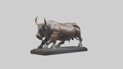 3D model Bull statue model VR / AR / low-poly