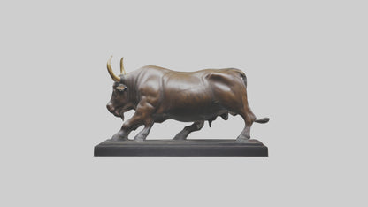 3D model Bull statue model VR / AR / low-poly